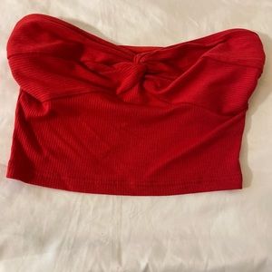 Red tube top